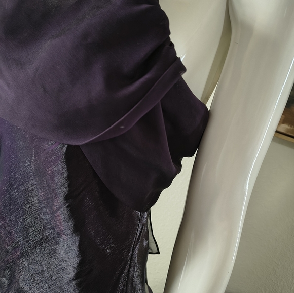 Betsy & Adam 90s dark purple maxi dress, often featured in vintage formal - Picture 11 of 13